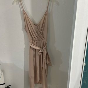 Pale pink midi dress